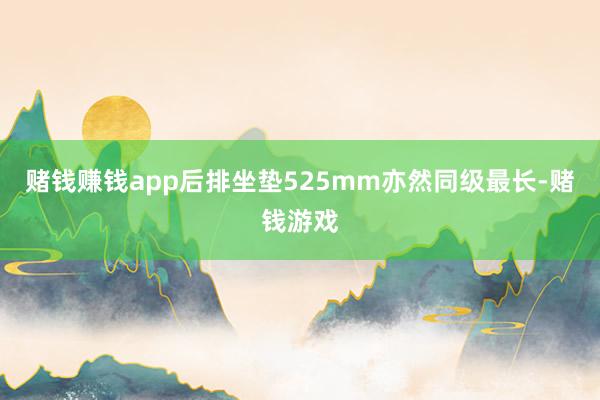 赌钱赚钱app后排坐垫525mm亦然同级最长-赌钱游戏